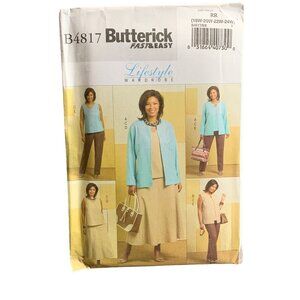Butterick B4817 Fast & Easy Women's Wardrobe Pattern Sizes 18W-24W - uncut